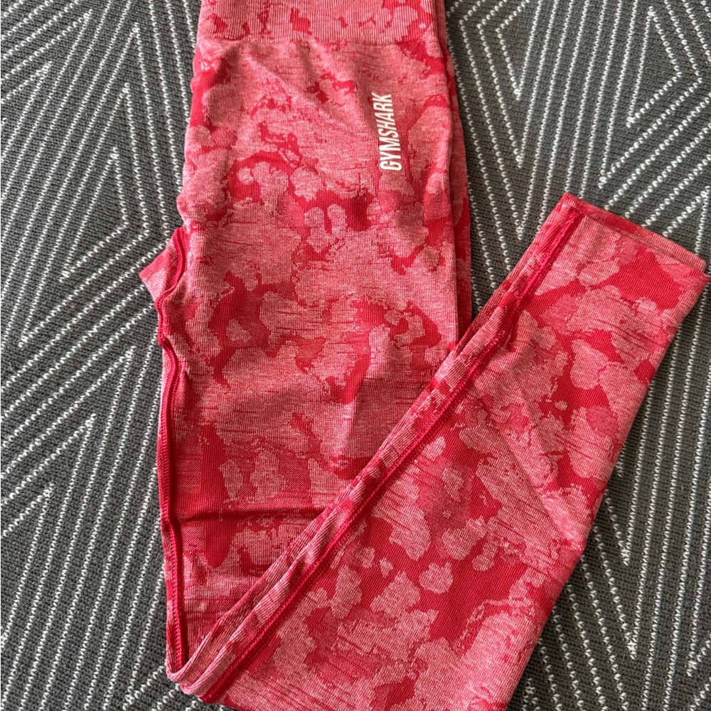 Gymshark Red Leggings Soft Plush Design